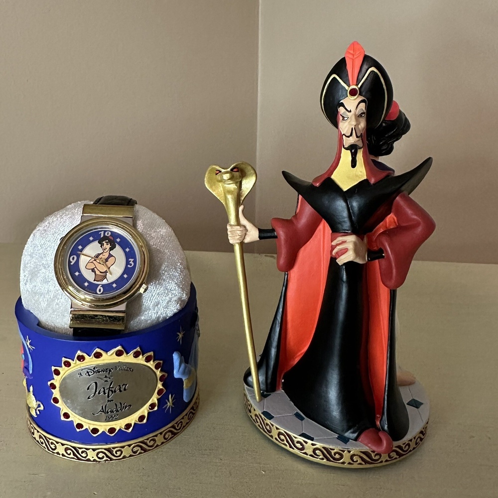 Disney Villains Jafar Aladdin Collector Watch and Figurine‎ Ltd edition 311/1000